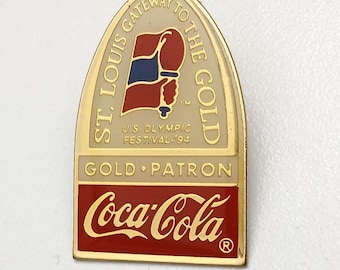 Coca-Cola Olympic Pin - A Touch of Gold!