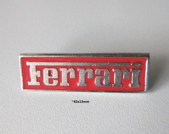 Ferrari lettering pin – iconic brand emblem with embossed back!