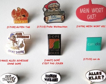 Various statements and sayings, make a statement with badges and pins