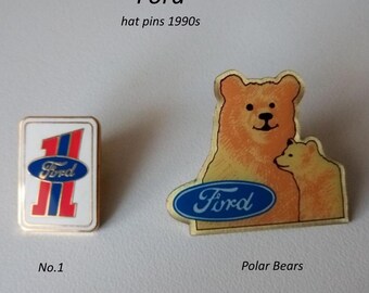 Ford No.1 & Polar Bear Pins - Unique Collectibles!