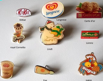 Food and Brands Pins from the 90's