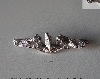 Rare British Submarine Collar Pin - 80s Icon