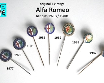 Discover the legendary Alfa Romeo logo pins of the 70s/80s!