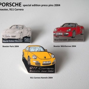 Exclusive Porsche Press Pin Collection: Boxster & 911 Carrera Icons