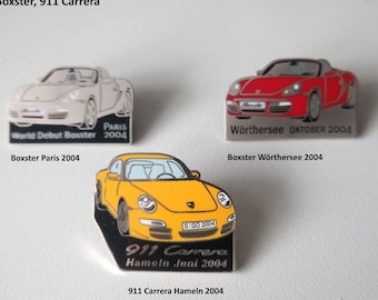Exclusive Porsche Press Pin Collection: Boxster & 911 Carrera Icons