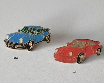 Timeless Elegance: Porsche 911 G-Model Pin (Blue/Red)