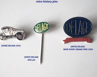 Discover the history behind DELAGE retro pins and lapel pins