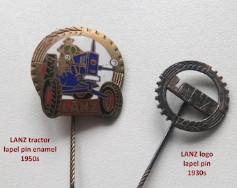 LANZ logo/tractor pins 1930s/1950s - choose now!