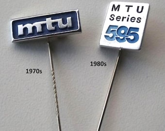 MTU logo pins – Motoren‑ und Turbinen‑Union emblem for technology collectors