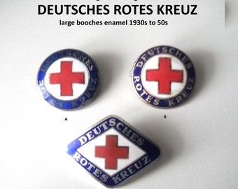 German Red Cross Badge Brooches - 1930s to 1950s