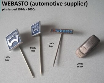 WEBASTO Logo Pins - Collectibles from 4 Decades!