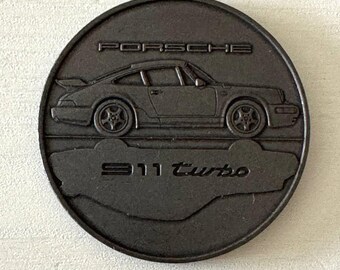 Porsche 911 Turbo Calendar Coin 1991 – Original Porsche Collectible Medal – Vintage Automotive Memorabilia