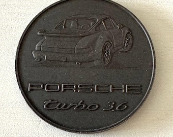 Porsche Turbo 3.6 Calendar Coin 1993 – Original Porsche Collectible Medal – Automotive Memorabilia