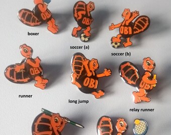 Rare comic pins from OBI beaver