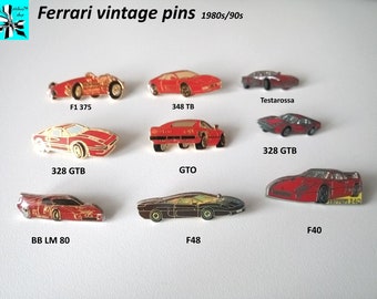 Ferrari cult: memories of motorsport and sports car pins from the 1980s and 1990s