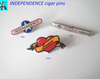 Show your independence with INDEPENDENCE cigar pins!