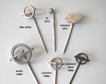 OPEL Logo Blitz and Promo Lapel Pins: original from the 70s/80s