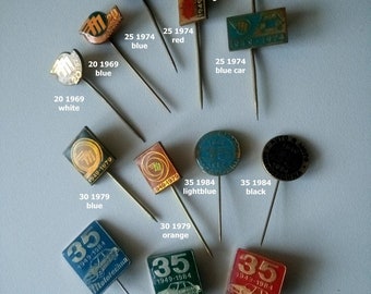 mototechna anniversary pins 1969-1984 - choose!
