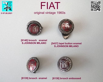 FIAT Brooches & Lapel Buttons - 60s Elegance!