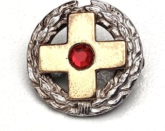 True Honor in Silver – German Red Cross Blood Donation Pin for 15 Donations