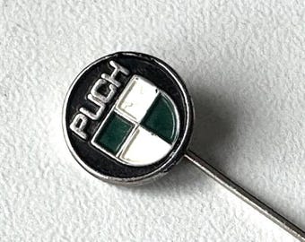 Puch lapel badge 11 mm embossed – dark green logo – late 1970s period original – collector piece