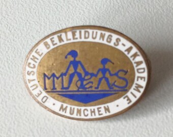 Vintage Fashion Academy Brooch Munich – Rare Design Collectible