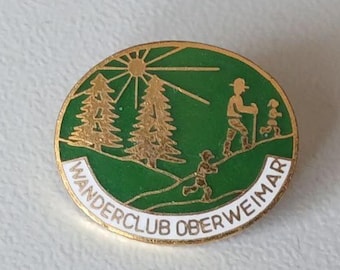 Vintage Wanderclub Oberweimar Brooch – Enameled Hiking Badge