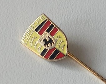 Timeless Design: Original Enamel Porsche Logo Pin from the 90s