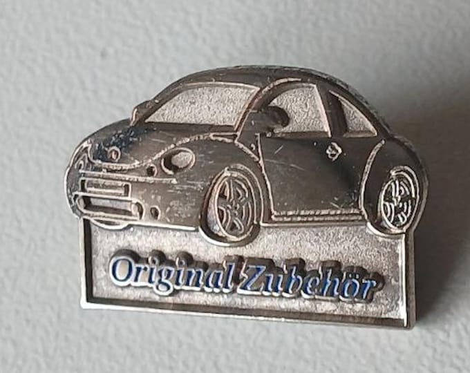 Featured listing image: Rare VW New Beetle Pin – Original Accessory IAA Promo Silver Plated