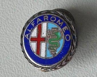 Alfa Romeo logo buttonhole badge – rare enamel original by OMEA Milano