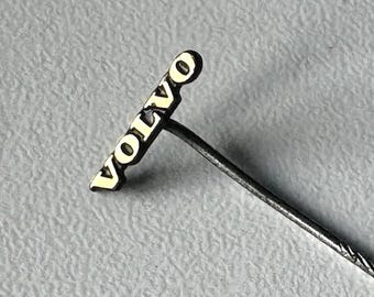 Volvo lapel badge – golden logo bar with silver pin 12×2 mm – 1970s period original