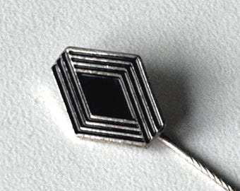 Renault black diamond lapel pin – IAA 1979 – original logo collector badge
