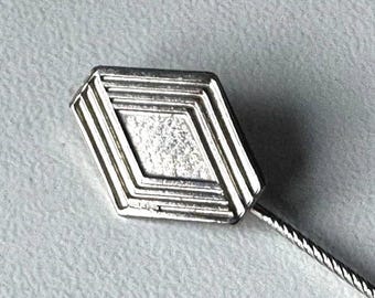 Renault silver diamond lapel pin – IAA 1983 – original logo collector badge