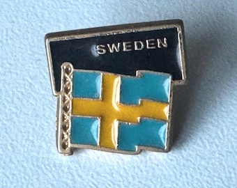 Wear Sweden’s Colors – Rare Enamel Flag Pin for Collectors
