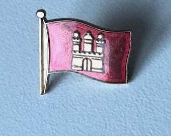 Wear Hamburg’s Colors – Rare Enamel Flag Pin of the Hanseatic City