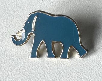 Rare blue elephant pin – enamel animal design