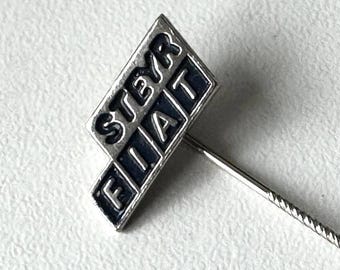 Steyr Fiat lapel badge embossed – logo script – 1970s period original – collector piece