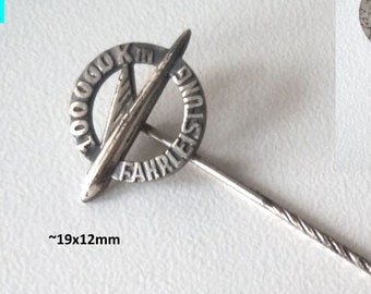 Rare Opel Zeppelin Award Pin: 100,000 km Silver Jubilee