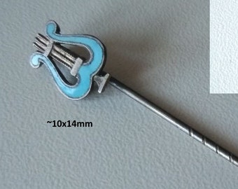 Melodious Charm: Vintage Harp Enamel Pin 50s