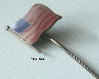 Stars and Stripes: Vintage Enamel Lapel Pin with American Spirit!
