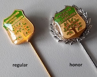 Gardening Club Landgraben Badges - Member and Honor Pins, 1970s, Enamel