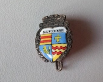 Vintage souvenir brooch, Bad Zwischenahn, coat of arms