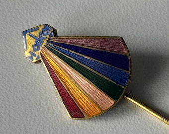 HAKA Rainbow Lapel Pin - Colorful Elegance of the 50s!