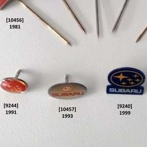 SUBARU Pins and Badges - A Journey from 1981 to 2000!