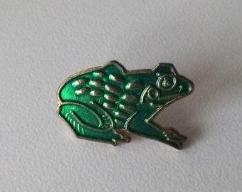 Green frog motif pin - quack, quack, quack!