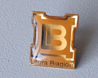 Vintage Laura Biagiotti Pin – Elegant 90s Logo