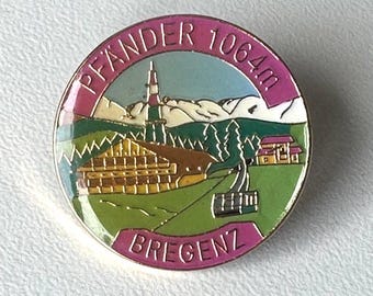 Pfänder Bregenz – Rare alpine souvenir pin with cable car, collector piece