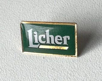 Licher promo pin – classic brewery collectible