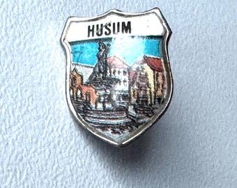 Carry a Piece of Husum – Rare Epoxy Old Town Souvenir Pin