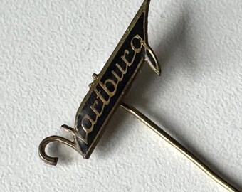 1970s Wartburg epoxy lapel pin – historic automotive badge